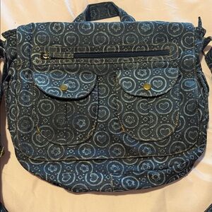 Nordstrom Blue Denim Patterned Crossbody Bag